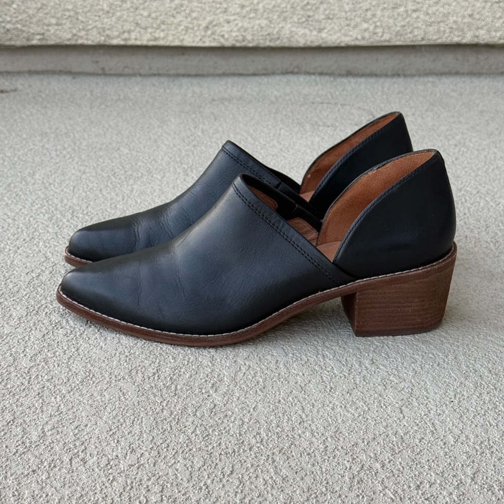 MADEWELL Brady English Saddle Black Leather Low Cut Ankle Boots Booties 11 Boho - Picture 6 of 13